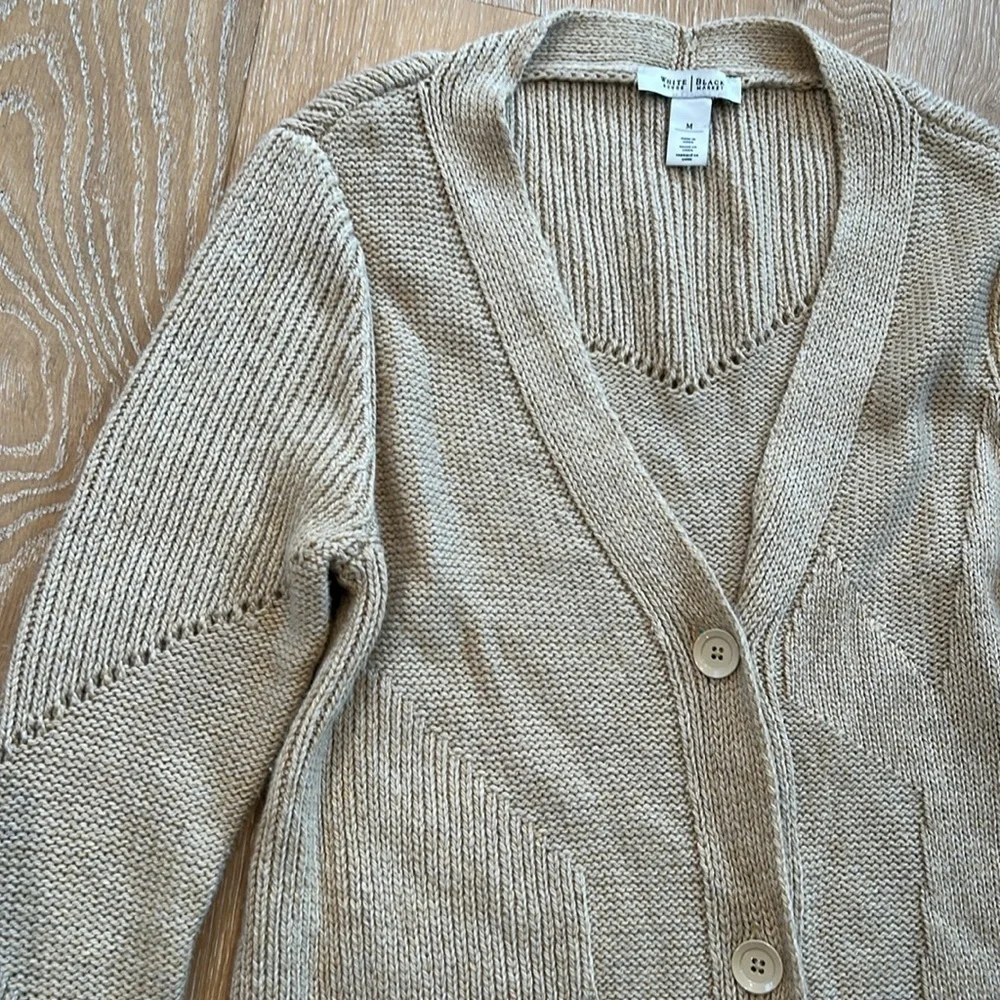 White House Black Market Long Cardigan Button Front Sweater